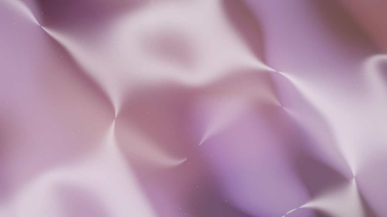 Silk Cascade scene in Wobbly TV — soft flowing lavender silk-like folds